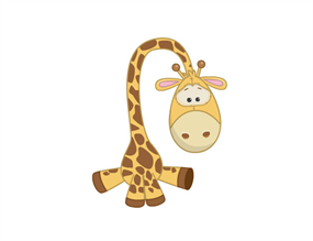 黄色可爱的长颈鹿flash动画